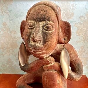 Alexis Bittar Iridescent 2.2 inch earrings Silver Gray Gold